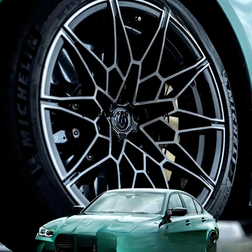 

Forged Aluminum Alloy Wheel Hub with Black Finish for BMW 3/4/5 Series 525/530/325/X3 18/19/20 Inch