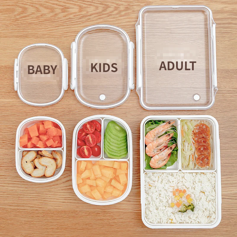 

Children's Multi-divided Fruit Lunch Box, Microwave Oven Heated Portable Food Storage Box, Environmental Tableware