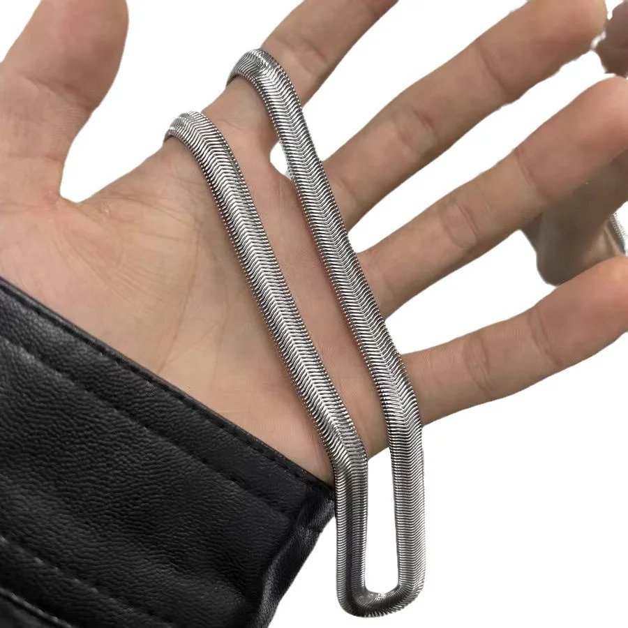ASONSTEEL 6mm Breite Schlangenkette Halskette Edelstahl Halsband Für Frauen Männer Groß Großhandel Boho DIY Zubehör Unisex Schmuck – Detail 18