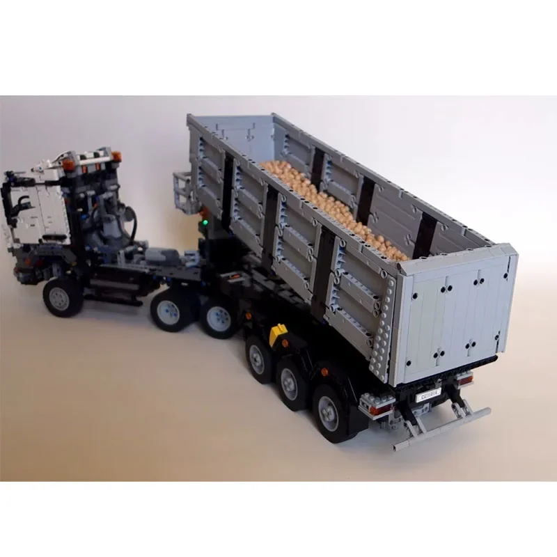 

МОК-77579+МОК- 160561 Строительный блок 42043-1, совместимый грузовик, игрушечный строительный блок, игрушечный автомобиль, модель прицепа, детские рождественские игрушки, подарки