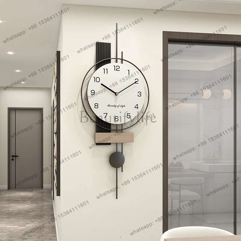 Minimalist Interior Wall Clock Fashion Living Room Modern Nordic Designer Clock Wall Silent Art Reloj De Pared Home Decoration