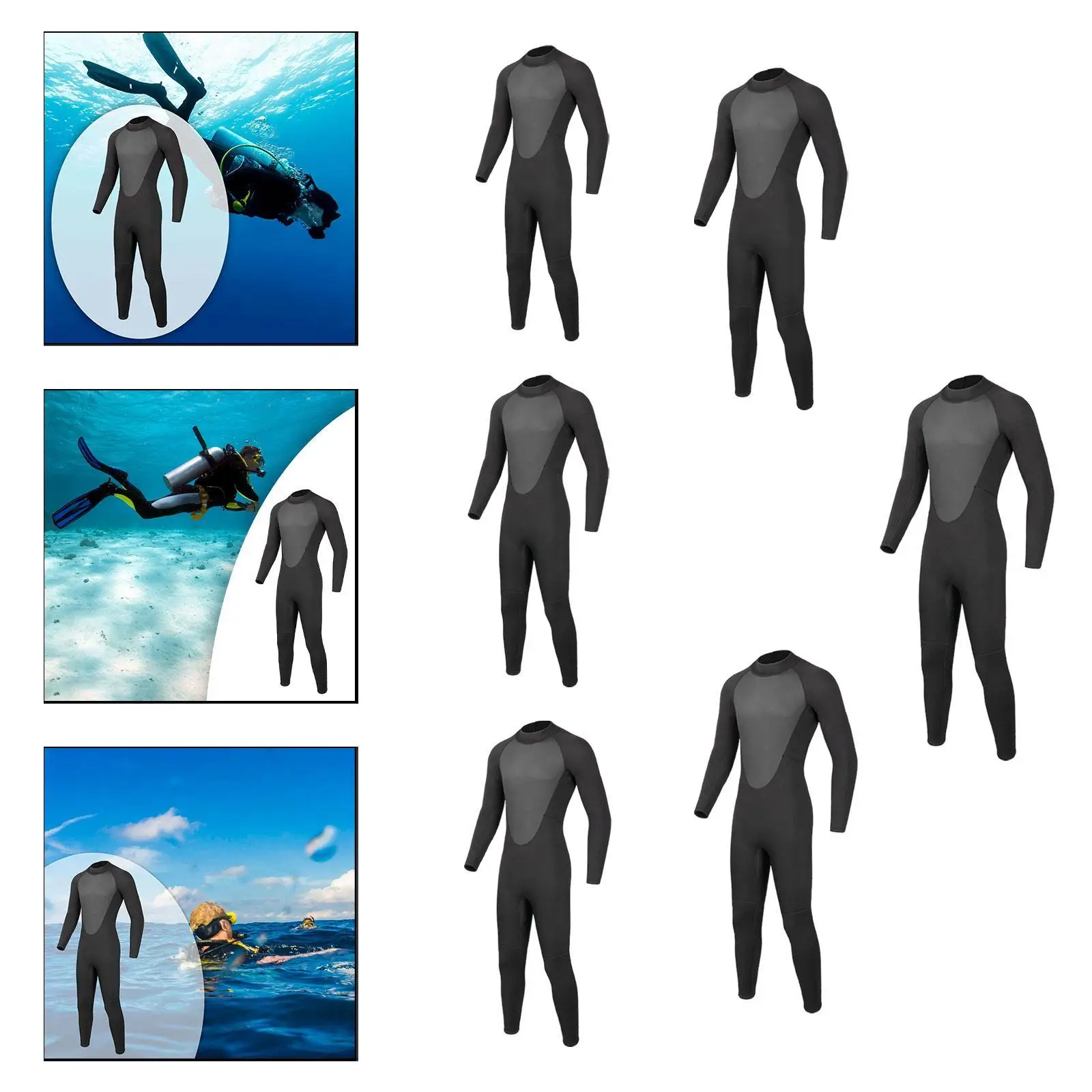 

Wetsuit Top Men Conjoined Winter Surfing Diving Suit for Snorkeling Surfing