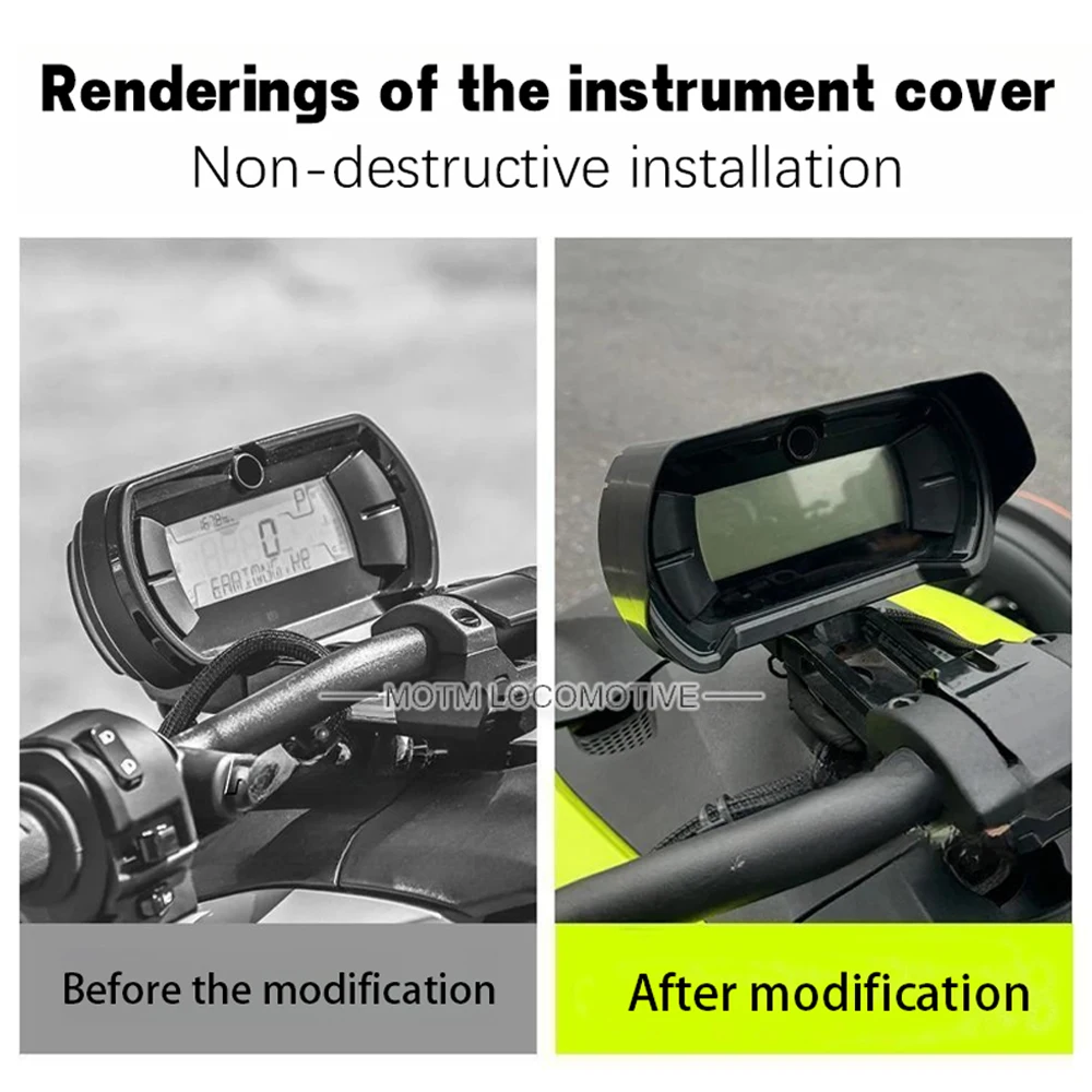 FOR Can-Am Ryker Motorcycle Gauge Shading Shield Dustproof Instrument Frame Non-destructive Installation 2019 2025 #2
