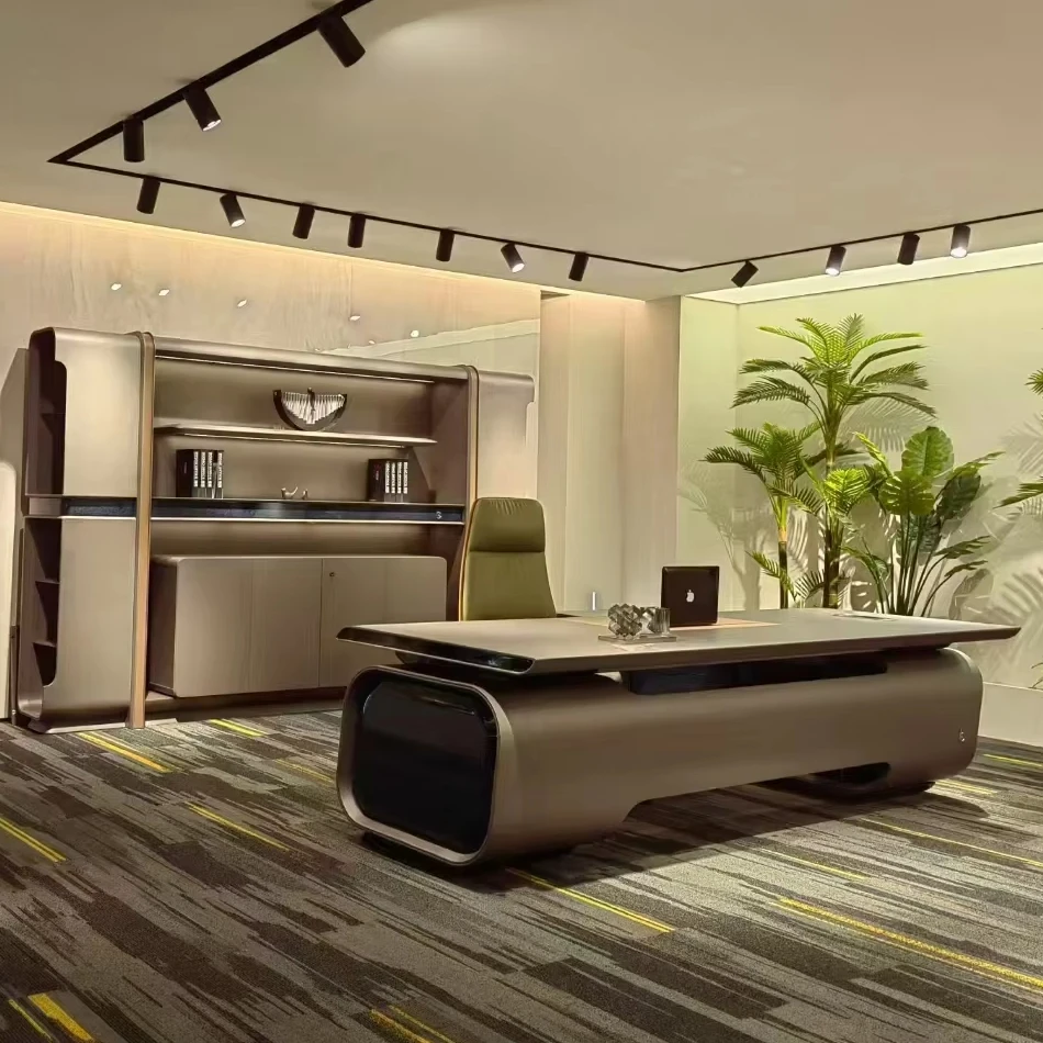 IY* s 2025 Customized Luxury CEO Office Desks Hot Modern Design L-Shaped Wooden in Custom Sizes for Exhibitions