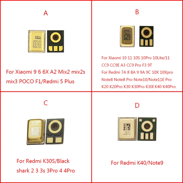 10-50szt Głośnik MIC wewnętrzny do Xiaomi 6 6X 11 10S CC9E Mix POCO X3 F1 Redmi 7A 8A 9A Note 8 9 10 11E K20 K30 K40 Pro Transmitter
