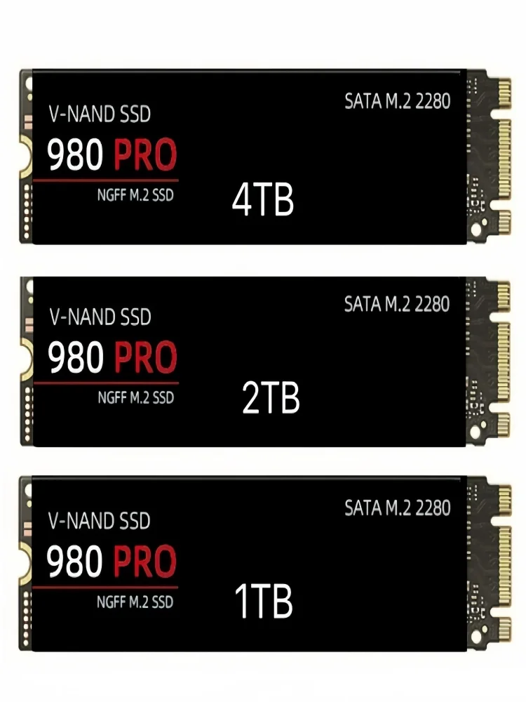 SSD interne M.2 980 Pro 4x2x1x2280 NGFF 2,5 pouces TLC 560 Mo/s pour ordinateur portable et de bureau