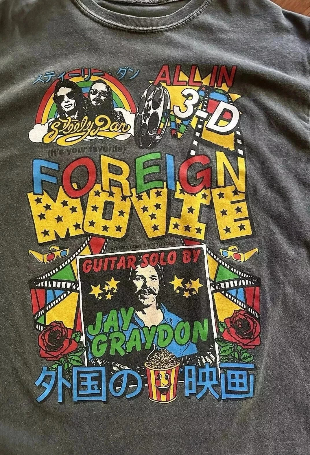 

Summer Rare Charcoal Retro Unisex T Shirt Men Women Vtg Men Women European American Y2k Cotton Alphabet Pattern