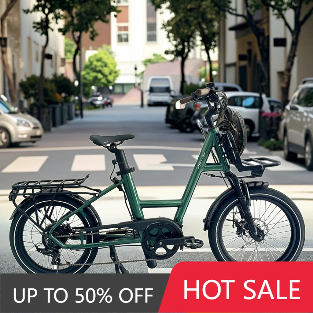 WWQ HOTTECH 20-inch 36V electric bicycle with rear wheel brushless motor 250W lithium battery freight electric bicycle