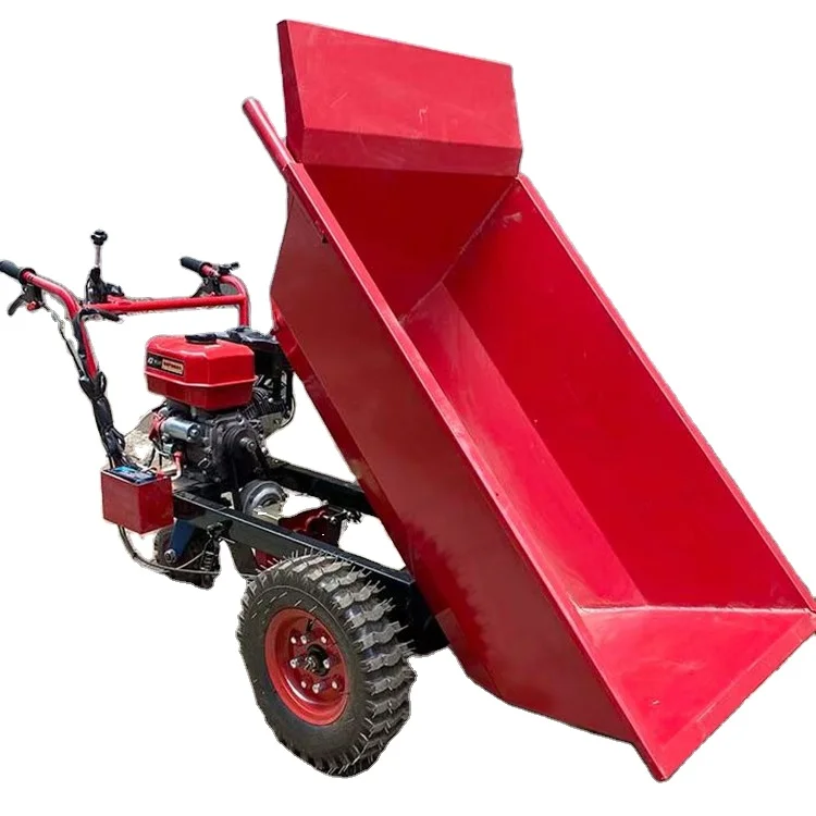 Transportation of Sanddirt and Ash Dump Truck   Small Wheelbarrow Wheeled Site Transfer Truck