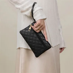 PU Leather Double Zipper Clutch Women's Cell Phone Bag Long Wallet Card Holder Coin Purse