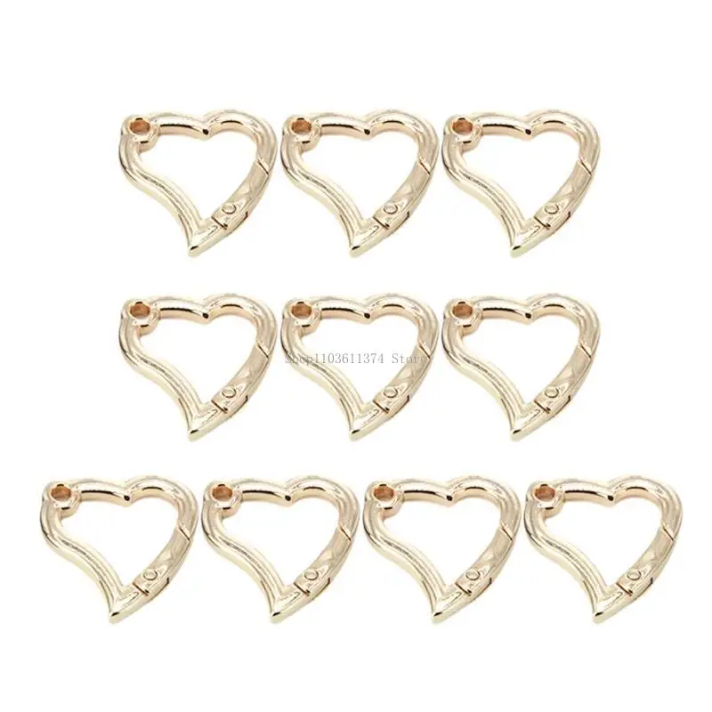 

10Pcs Heart Shaped Carabiner Clip Carabiner Keychains for DIY Handbag Hardware