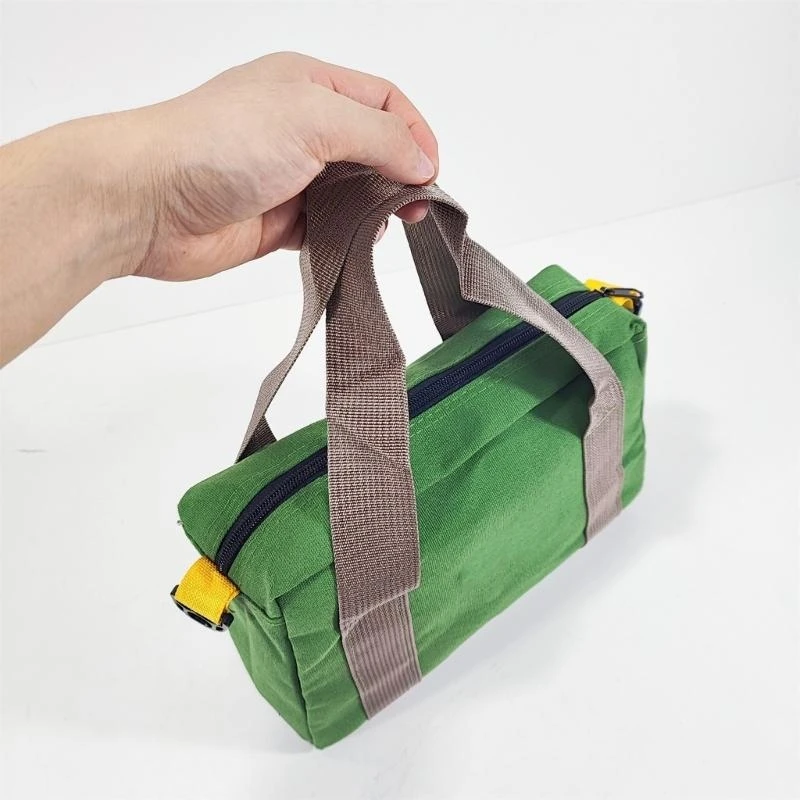 Portable Tool Bag for Men Wide Opening Tool Storage Canvas Tool Bag
