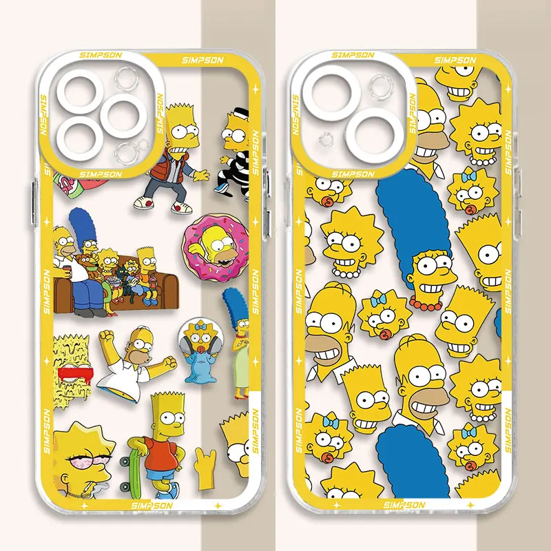 Disney The-Simpsons Homer Case for Samsung Galaxy A12 A32 A52s A21s A13 A73 A23 A53 A33 A22 A52 A42 A72 5G Clear Silicone Cover