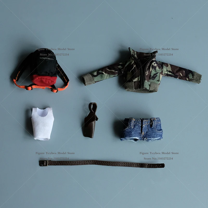 

Tun Shi Studio 1/12 ERI FIO Мобильный костюм для девочек Рисунок Желто-зеленое тканевое пальто Пояс Шорты Одежда Аксессуар Сумка для женского тела 6 дюймов