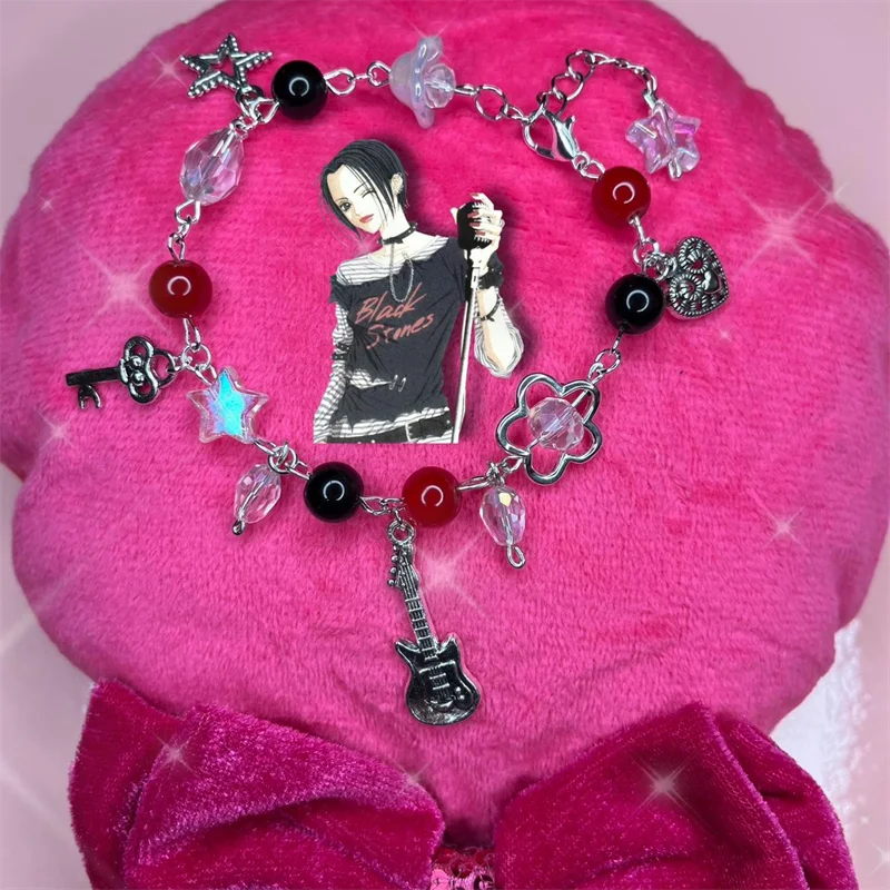 Нана и Хачи pulseras de la amistad игра, joyery Y2K hecha a mano