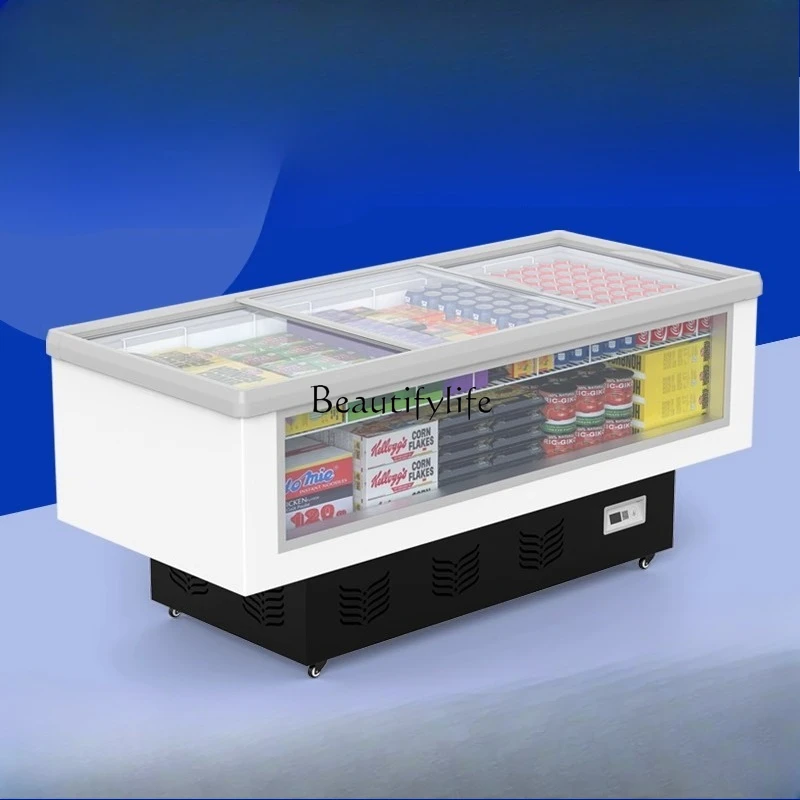 

Freezer commercial large-capacity refrigerator refrigerated display cabinet fresh-keeping and freezing dual-purpose