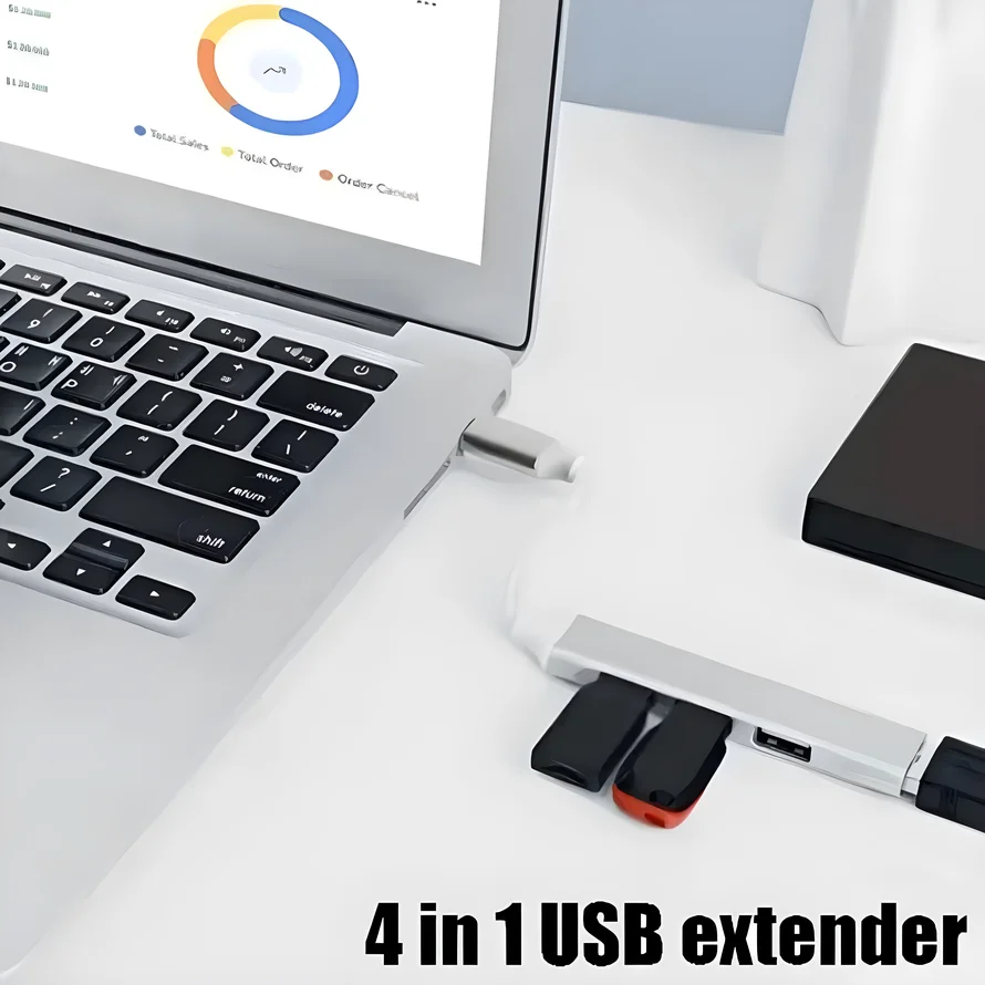 Hub usb 3.0 de 4 portas, hub de extensão usb de alta velocidade tipo-c divisor 5gbps para pc laptops acessórios hub multiport usb 3.0 2.0 porta