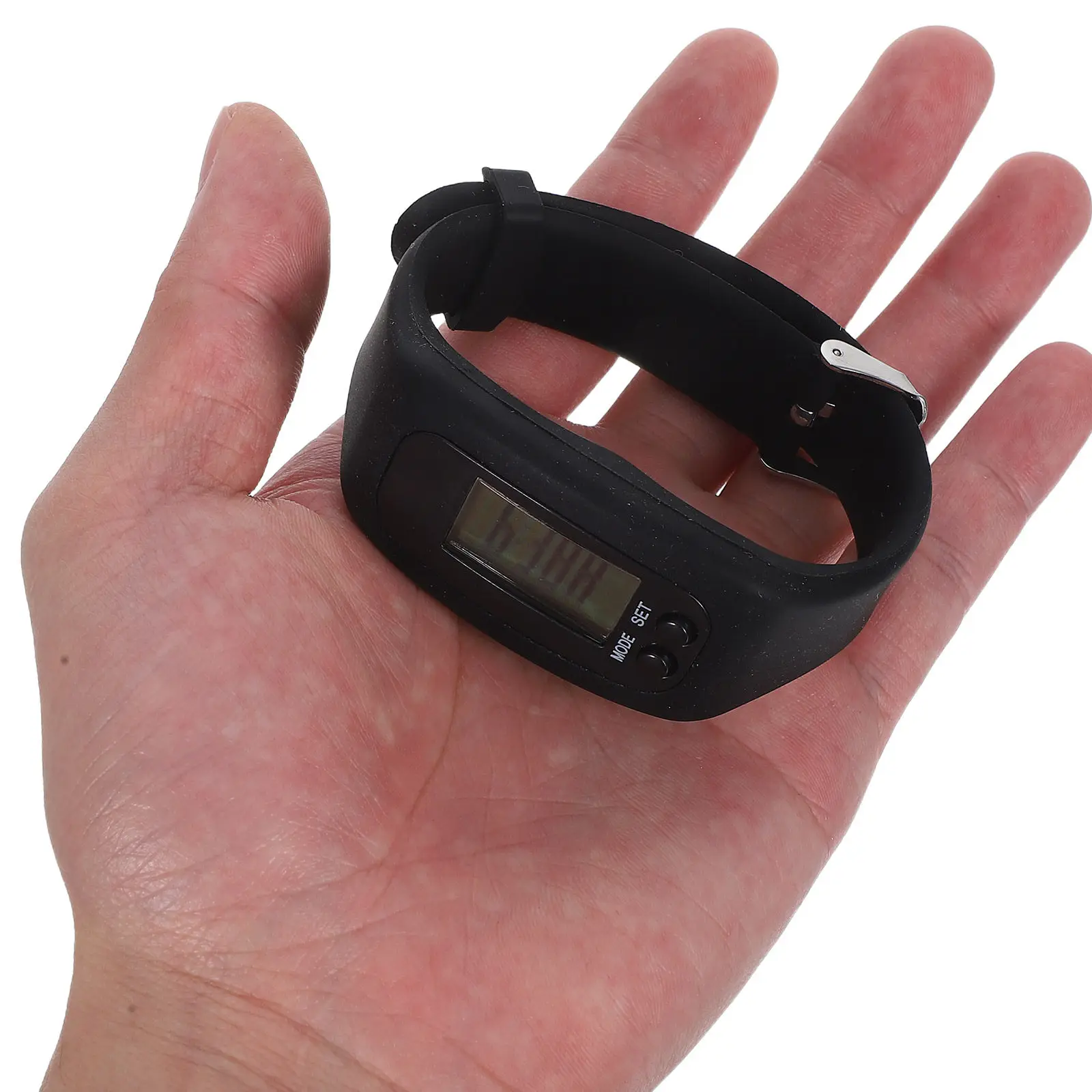 Black LED Pedometer Watch – Step Counter, Calorie Monitor & Fitness Tracker for Outdoor Sports