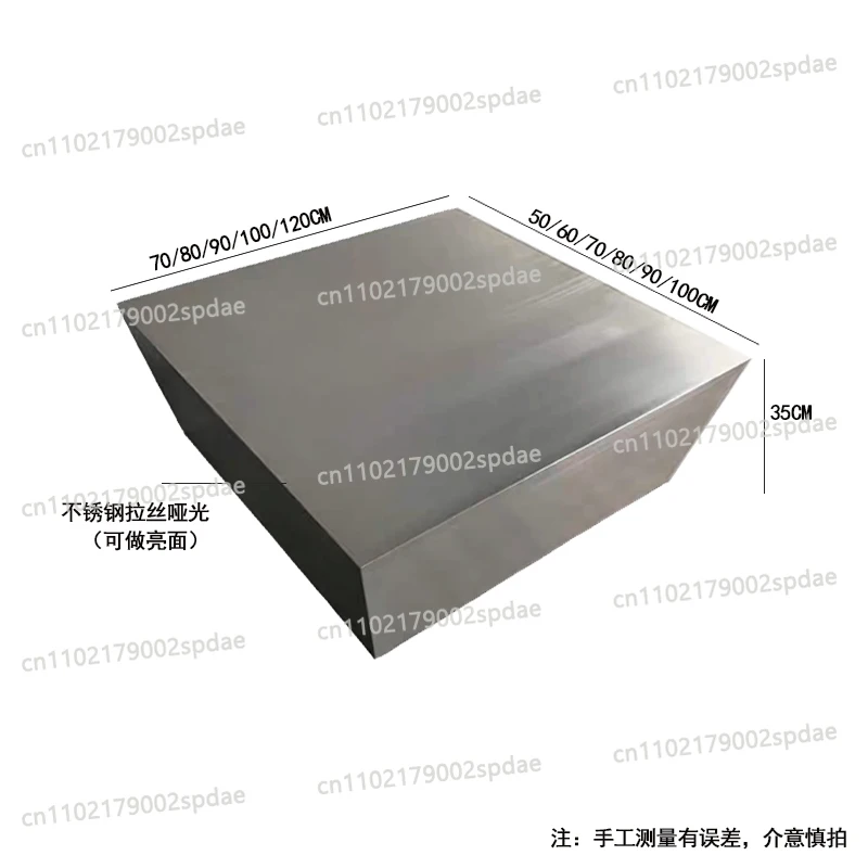 Stainless steel metal coffee table small apartment living room matte