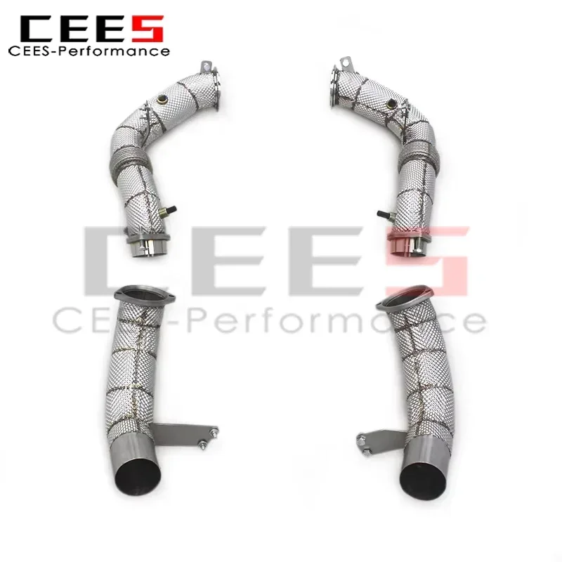 CEES Enhanced Soound Downpipe for BMW M850/M850i Alpina B8  G14 G15 G16 4.4TT 2024 SS304 Stainless Steel Exhaust Downpipe Header