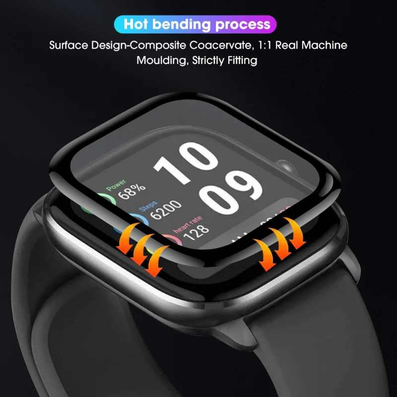 3D Gebogene Rand Weichen Fibre Glas für Huami Amazfit GTS 4 Mini Abdeckung Screen Protector Film für Amazfit GTS4 Mini schutz Film