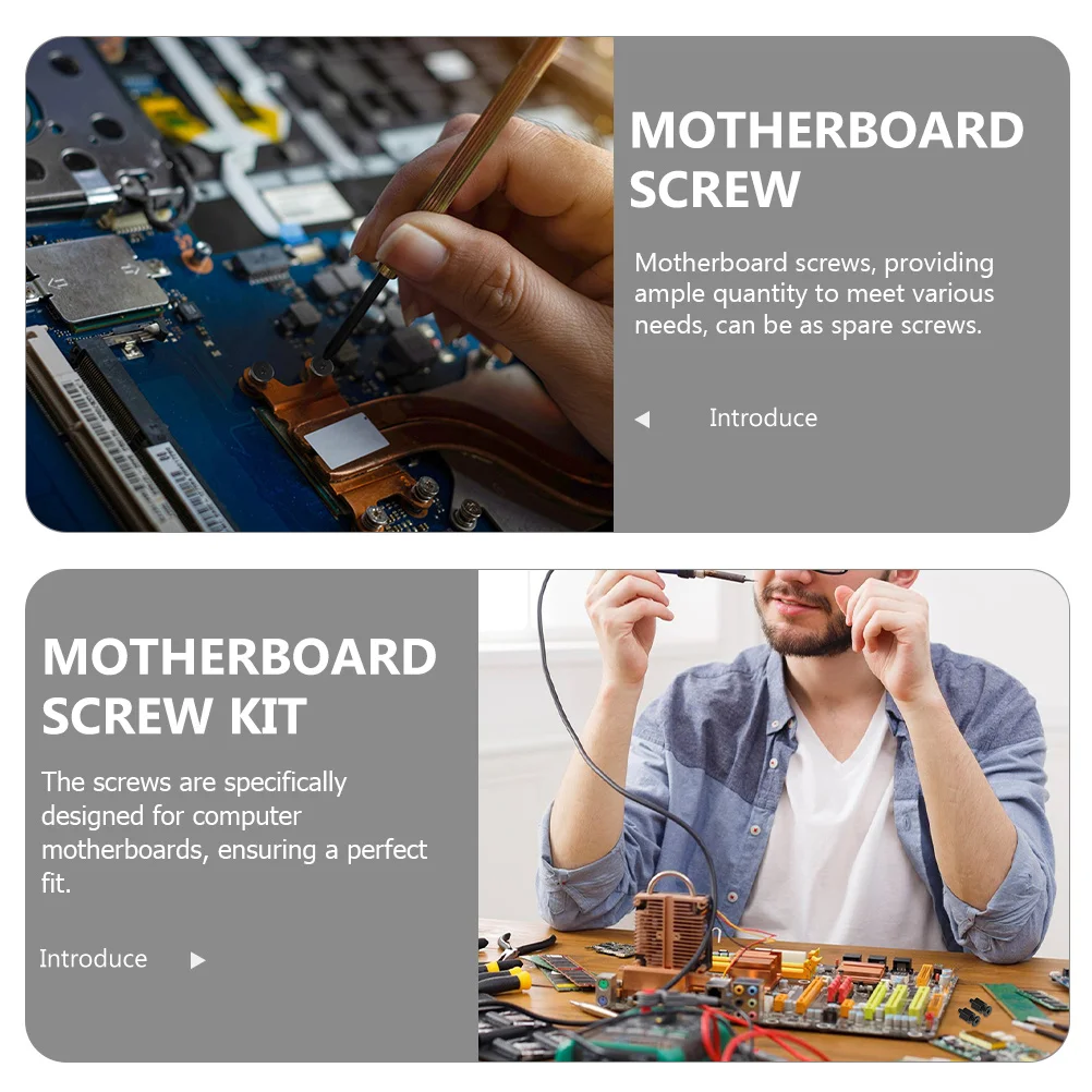 

8Pcs Motherboard Mounting Screws Metal Hexagon Computer Repair Screws Laptop Mount Screw Kit M2 SSD Compatible