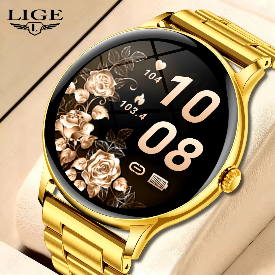 

LIGE Smartwatch 1.38" Bluetooth Talking Blood Oxygen Heart Rate Health Monitor Smart Watch 2026 New For Men Women Holiday Gift