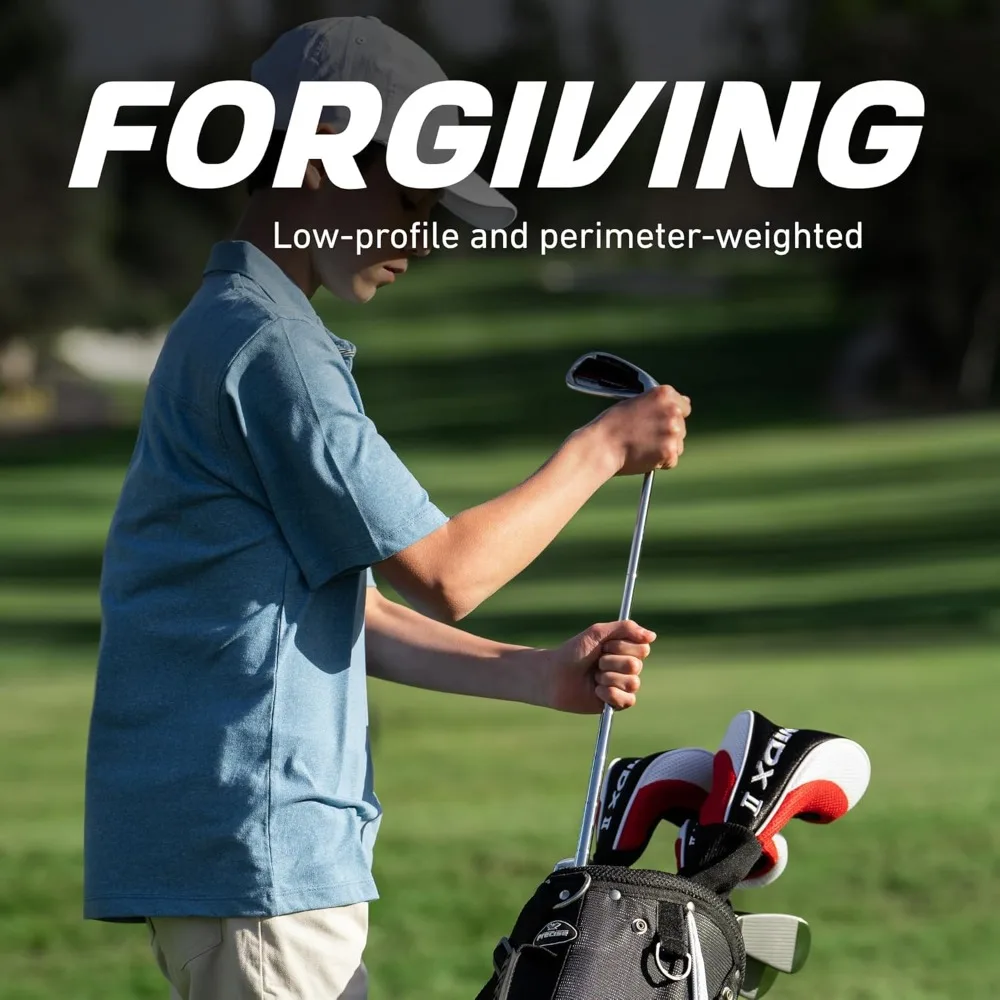 Complete Teen Golf Club Set for Ages 13–16 – Includes Titanium Driver, Stainless Steel Hybrid, 7–PW Irons, Putter