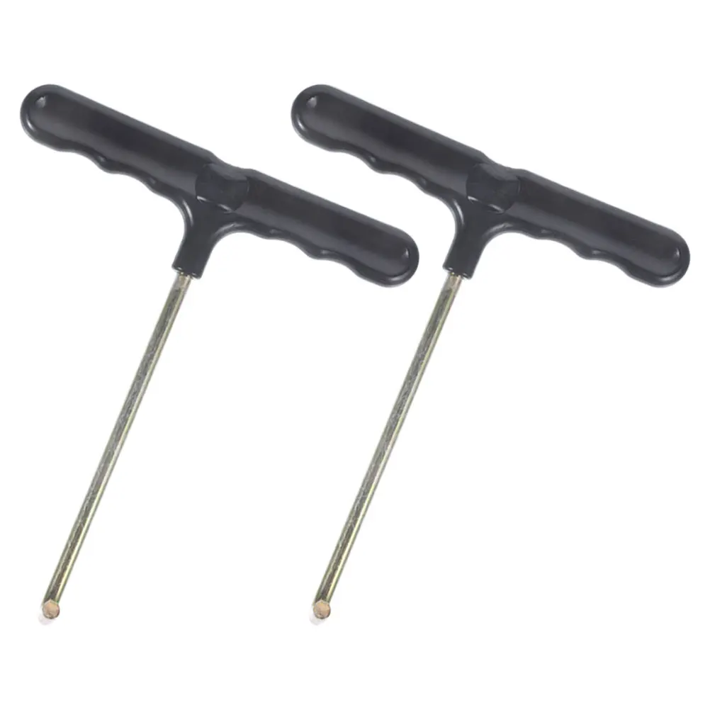 

2 шт., пружинный крючок для батута, Т-образный инструмент с эргономичной пластиковой ручкой для легкой сборки и ремонта, портативный батут