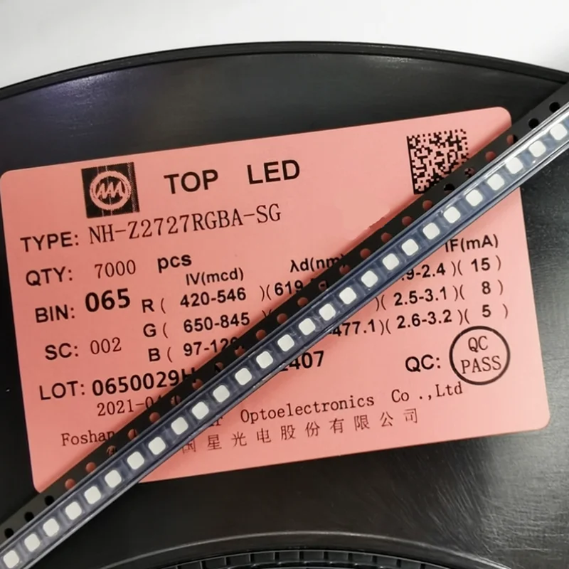 NationStar，1000pcs SMD2727-6 feet full color LED lamp，LED display maintenance，outdoor RGB components for display