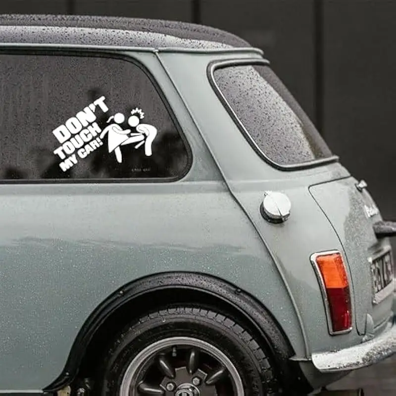 2 قطعة لا تلمس سيارتي ملصق مضحك لسيارة ملصق حائط من الفينيل نافذة شاحنة سيارة الوفير ملصق دراجة نارية #5