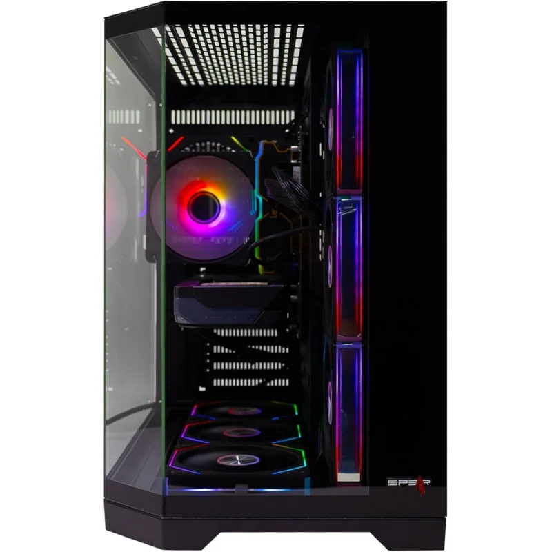 Gaming PC – i5-14400F, RTX 5060 8GB Triple-Fan, 32GB DDR5, 1TB NVMe SSD 3300MB/s, 600W PSU, ATX Case with 7 ARGB Fans & Remote
