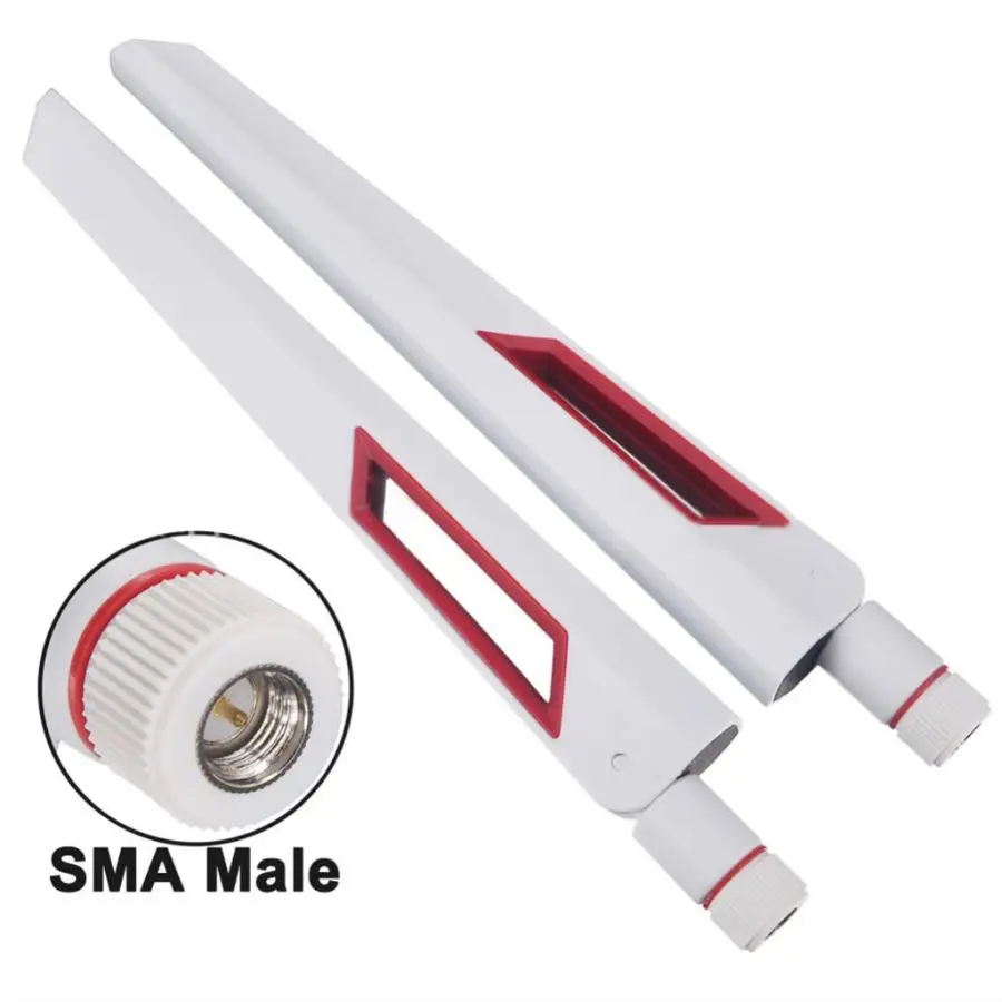 증폭기용 듀얼 밴드 와이파이 안테나, WLAN 라우터 신호 부스터용, SMA 핀/RP-SMA 홀 범용 안테나, 12dBi, 2.4G, 5G, 5.8GHz, 1 개