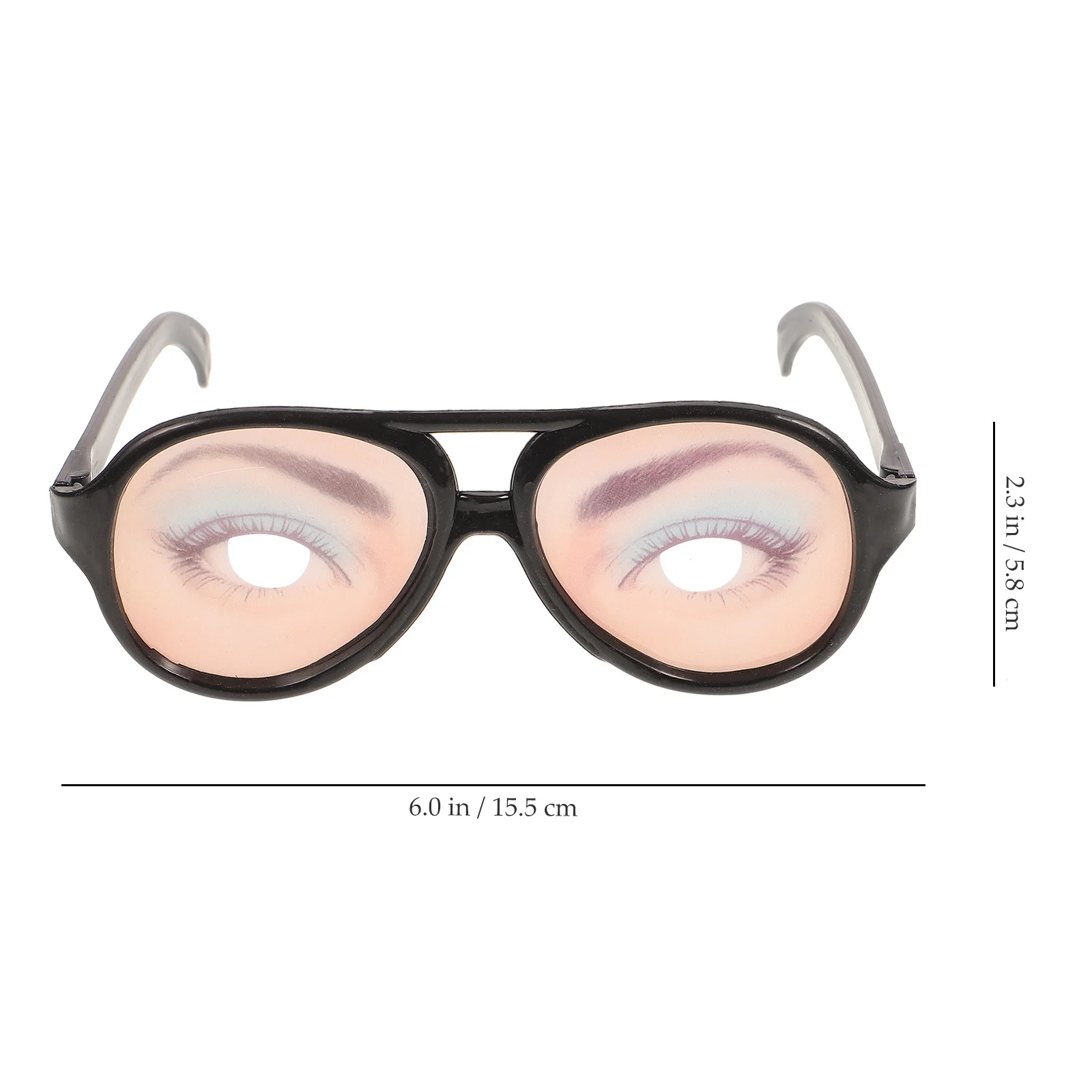 

2pcs Funny Glasses Big Frame Colorful Design For Halloween Prank Cosplay Party Novelty Eyewear Joke Glasses For Adults Men Women