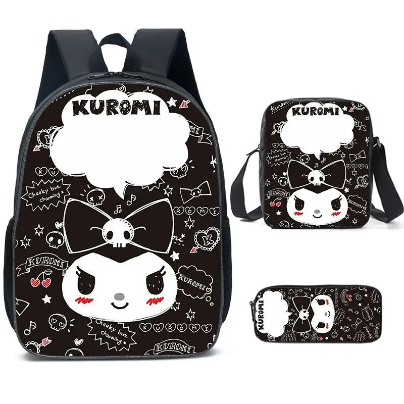 Kuromi Anime 3 Stks/set Rugzak Student School Schoudertas Kids Schattige Reisrugzak Kinderen Verjaardagscadeau