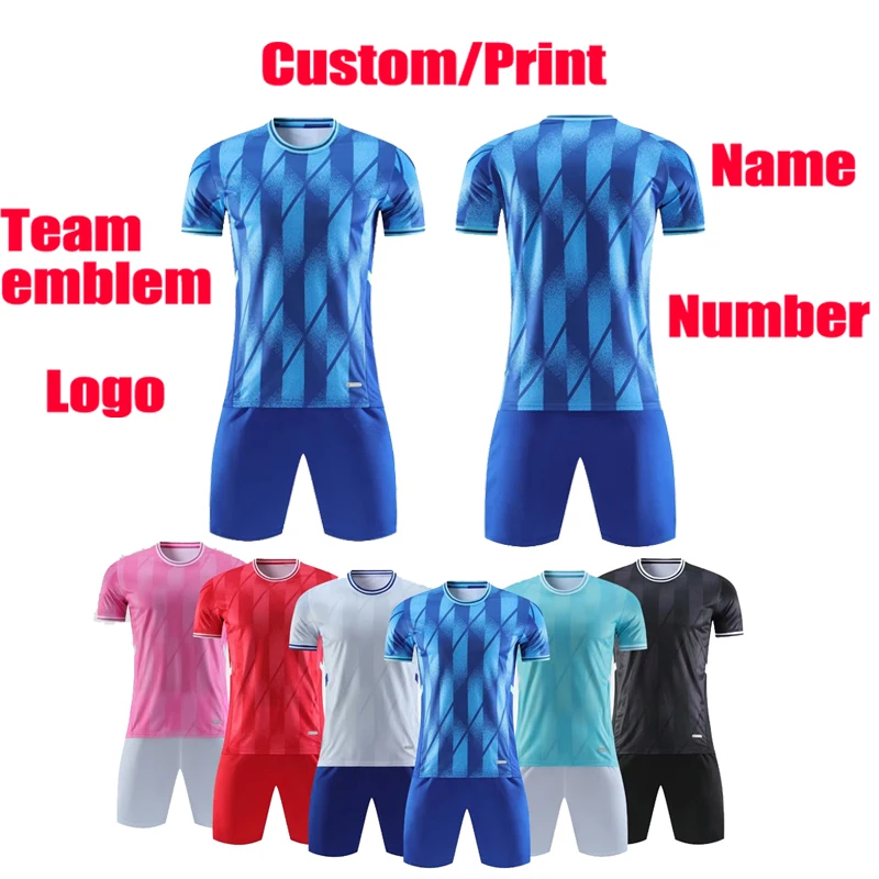 Sportswear customization Football training jersey Green clothes Adults and Kid Soccer Clothes jersey Sets Short Sleeve