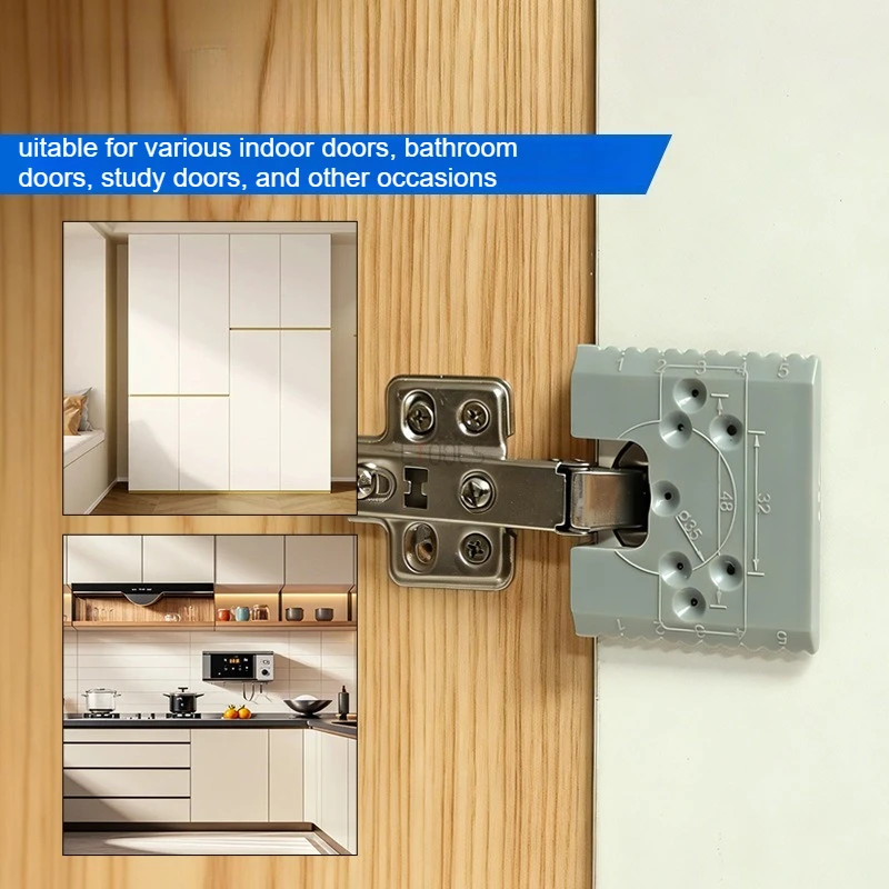 

Woodworking Hinge Positioning Fixing Piece Multi Functional Magnetic Hinge Limiter Woodworking Cabinet Installation Marking Tool