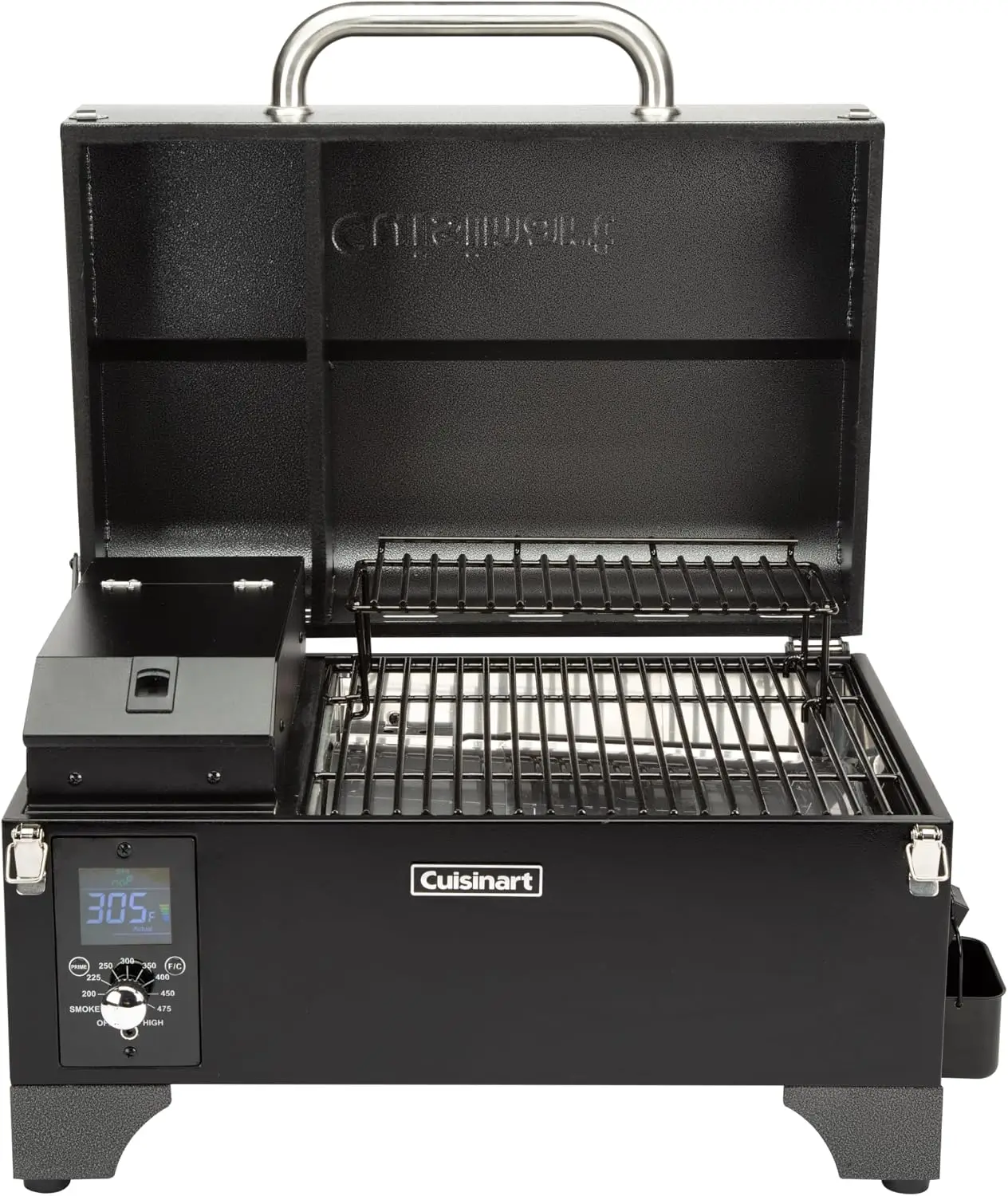 8-in-1 Compact Portable Grill and Meat Smoker for Tailgating, Camping, and Backyard Cooking, Versatile Smoker with Smoky Flavor