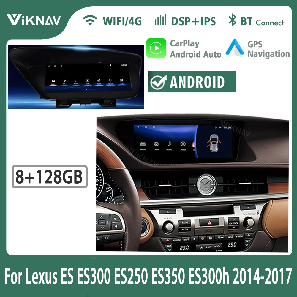Viknav 10.25 Inch HD Touch Screen Android Car Radio For Lexus ES ES300 2014-2017 GPS Navigation Player Auto Car Stereo Carplay