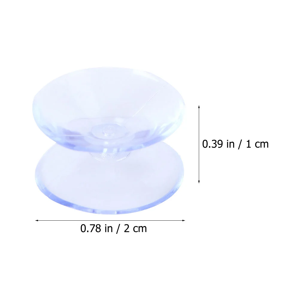 24 Pcs Suction Cups Sucker Glass Table Spacers Clear for Double-sided Without Bumpers Anti-slip Pads Double Sided Sucker