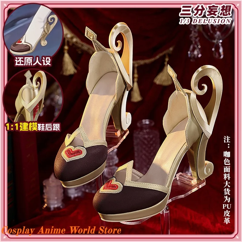 

In stock mIHOYO Genshin Impact Alice Cosplay Shoes Prop shoes high heels Halloween Party Women Role Play Shoes
