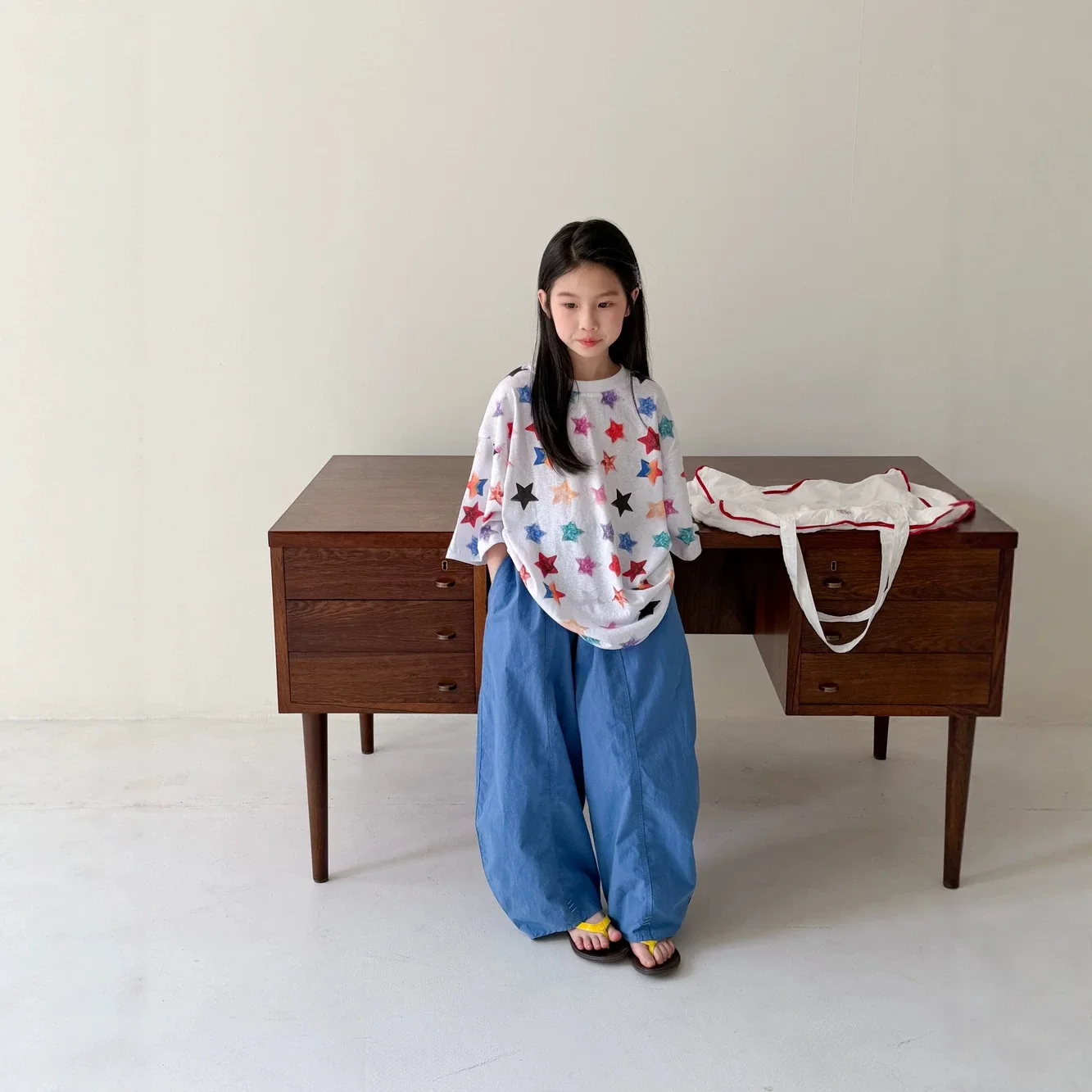 Kids T Shirt 2026 Summer Girls Korean All Over Print Star Long Sleeve T Kids Versatile Loose Sun Protection Shirt