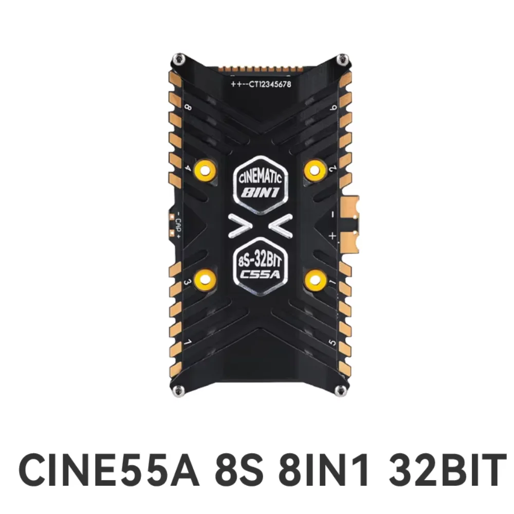 

T-MOTOR HOBBY T-HOBBY CINE55A 8S 8IN1 32BIT Electronic Speed Controller 3-8S ESC Fit F7 PRO Flight Control For RC FPV Dron