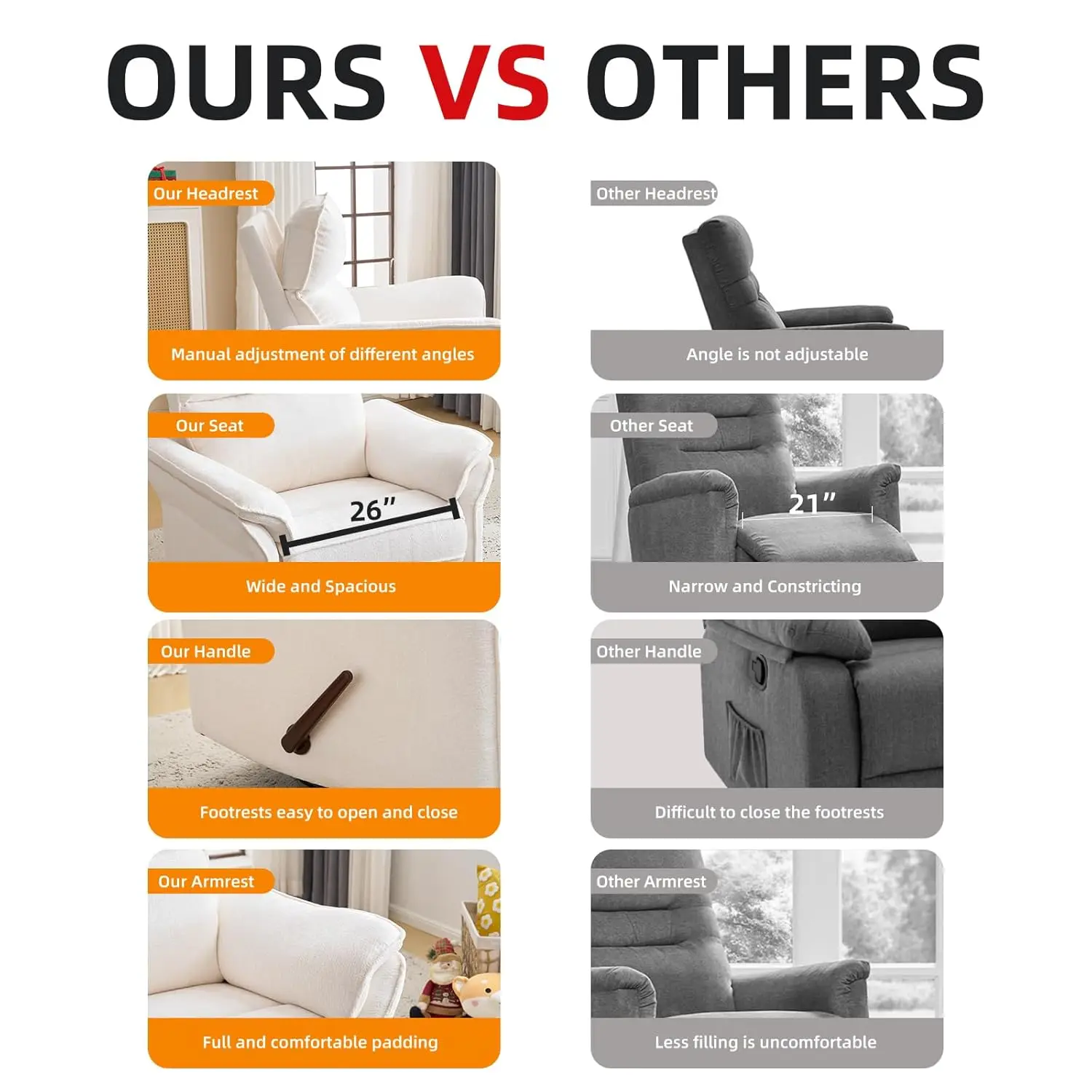 Thumbnail 3 - #32 New Recliner Chairs Arrivals