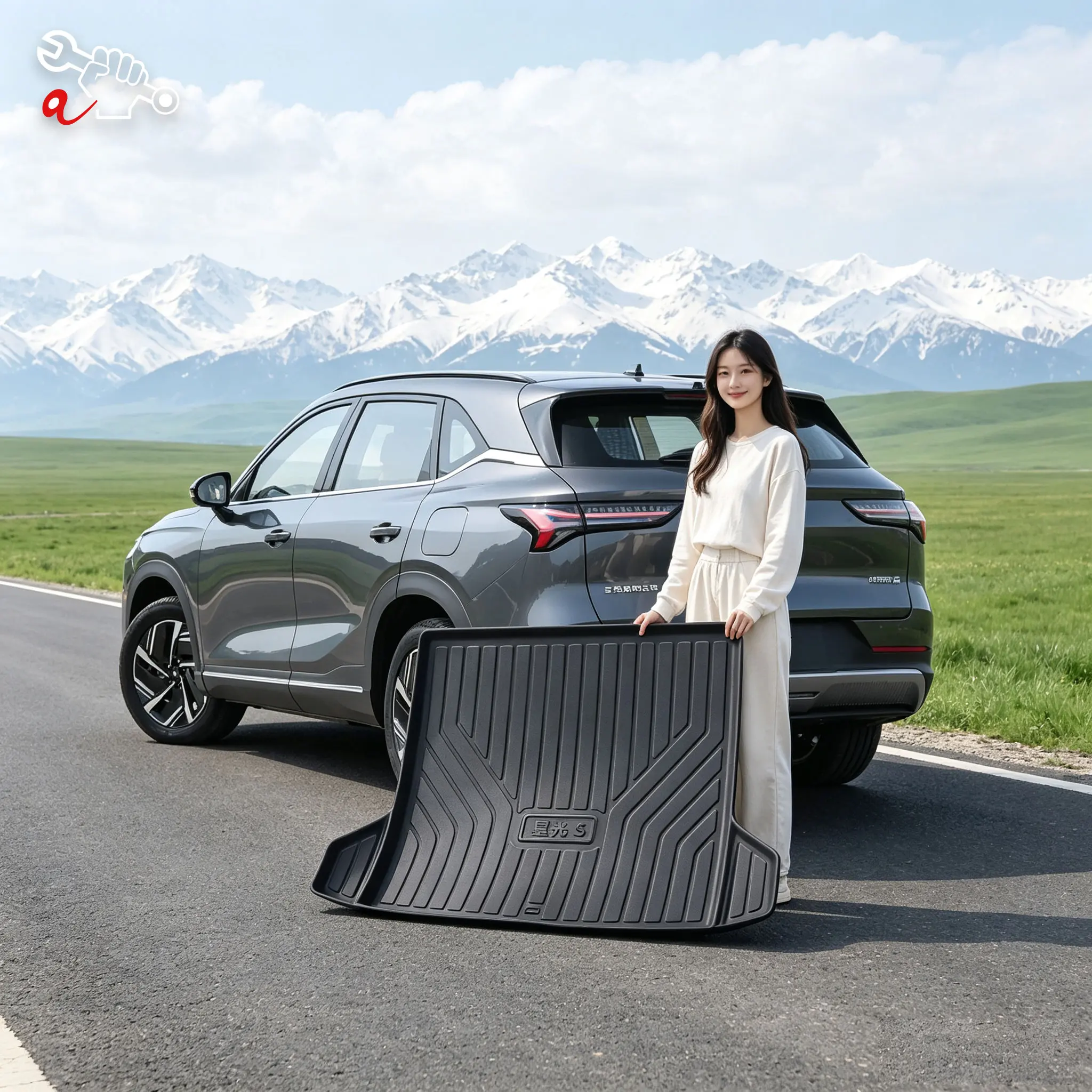Custom Fit TPE Trunk Mat For Wuling Starlight S 2024-2026 Rear Cargo Liner Durable Anti-Dirty Cargo Boot Liner Trunk Pad
