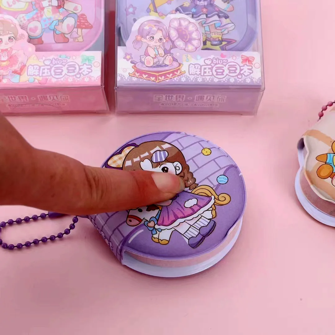 Décompression Doudou dessin animé mignon décompression Mini cahier travail étudiants Notes de poche portables