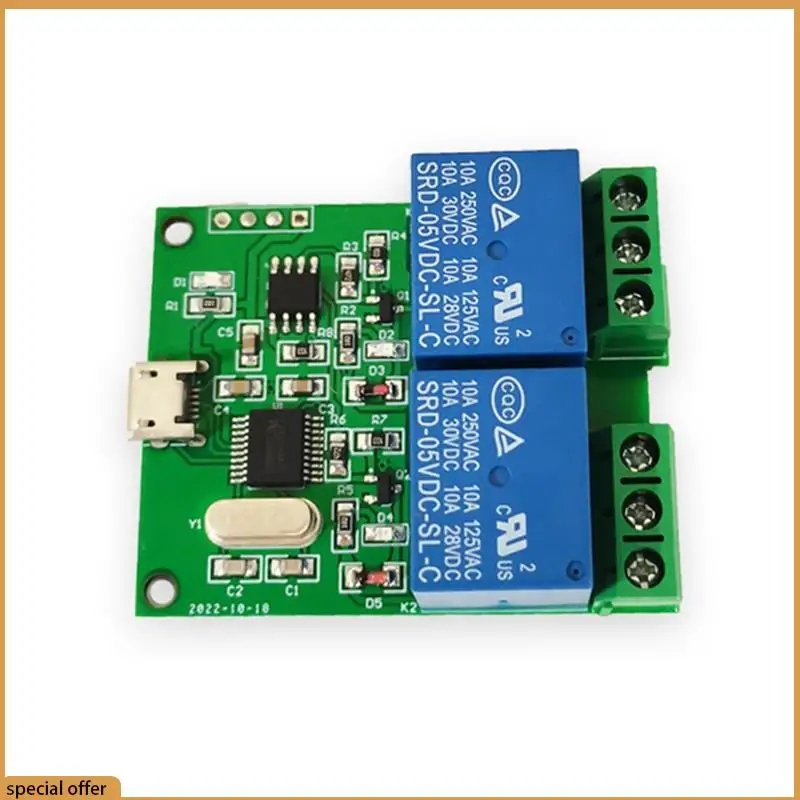A68Z LCUS-2 Tipo Modulo relè USB a 2 vie Interruttore di controllo intelligente Relè Porta seriale del computer USB