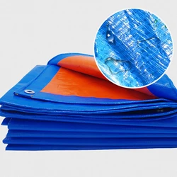 Plastikowe arkusze Zagęszczona niebieska pomarańczowa plandeka Osłona przeciwsłoneczna Zewnętrzna wodoodporna plandeka przeciwdeszczowa