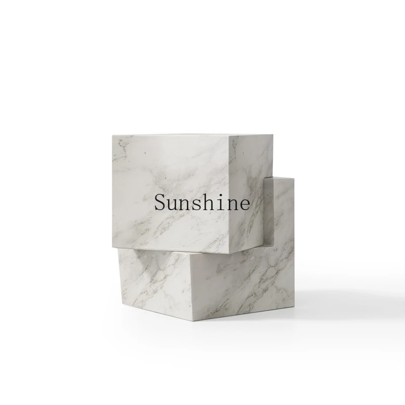 

Nordic marble sofa side table light luxury modern simple small apartment mini coffee table