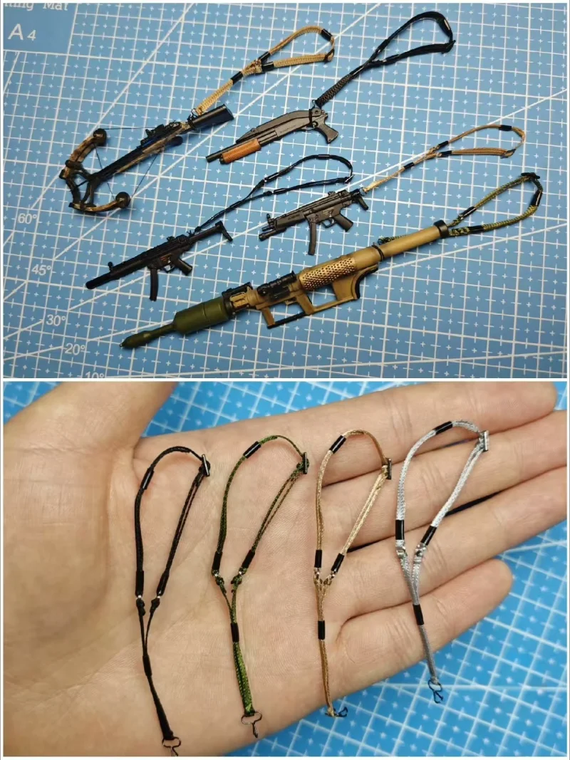 Modelo de alça de arma ajustável em escala 1/12 para figura de 6 ''(apenas correias de arma)
